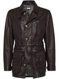 Brunello Cucinelli leather parka jacket