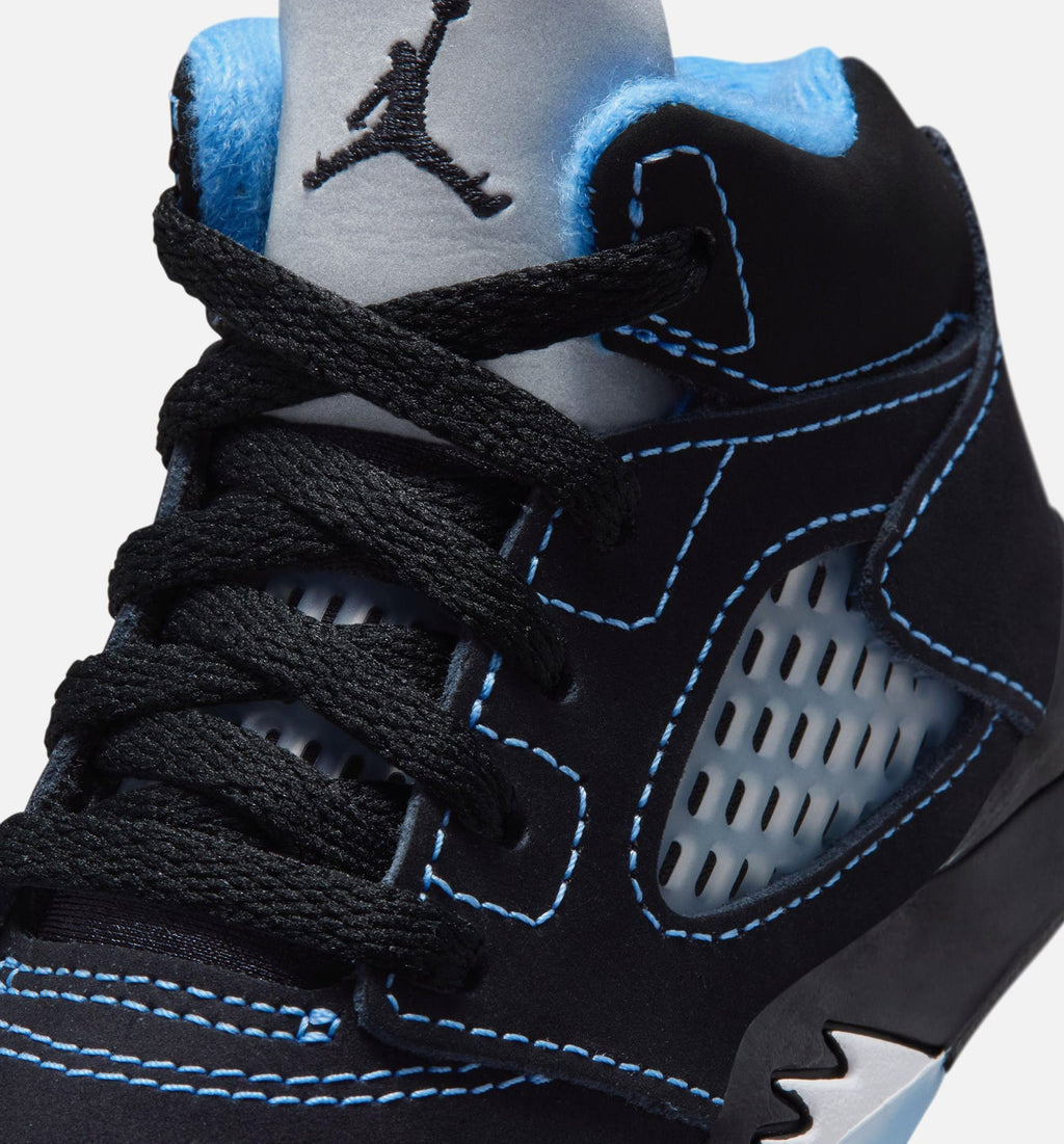 Air Jordan 5 Retro Black Carolina Baby & Toddler Sneakers - Black / University Blue / White