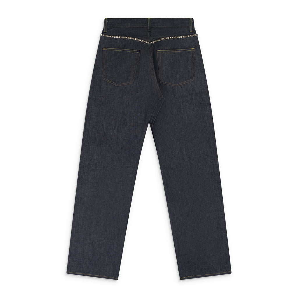 Blue Selvedge Baggy Jean.(Studs) Blue