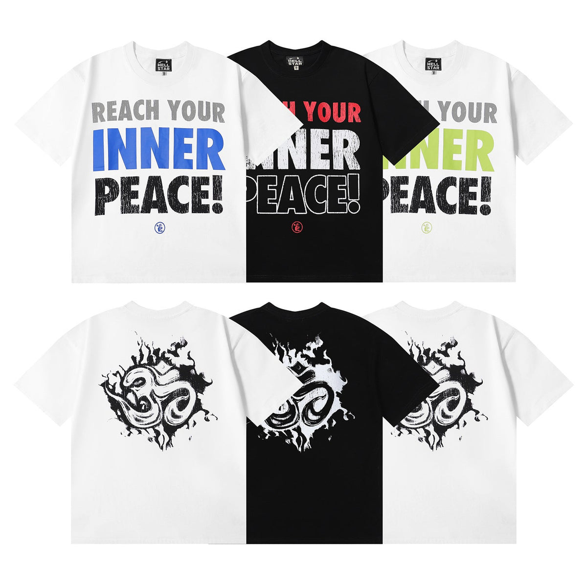 Hellstar Series Vintage Graphic Print Loose Unisex Streetwear T-Shirt
