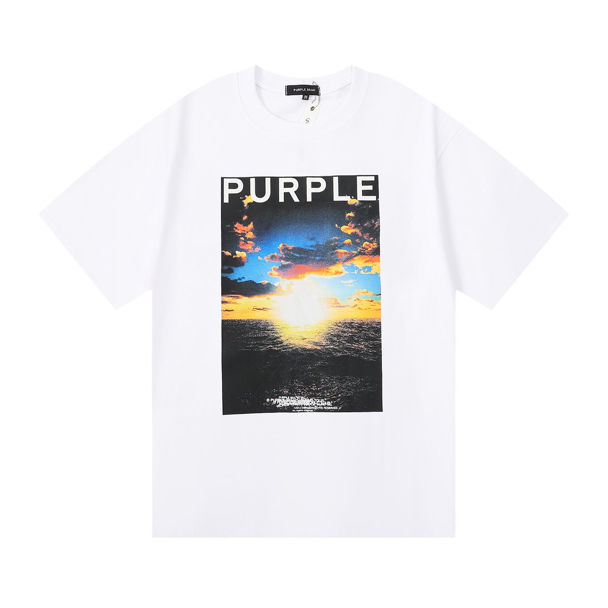 Purple Brand Ocean Sunrise Graphic Short-Sleeve T-Shirt