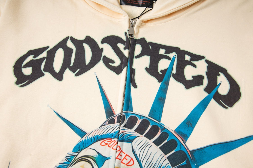 Godspeed Statue of Liberty Sun-Eye Zip Hoodie