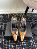 Saint Laurent Square-Toe YSL Buckle Pumps – 25SS