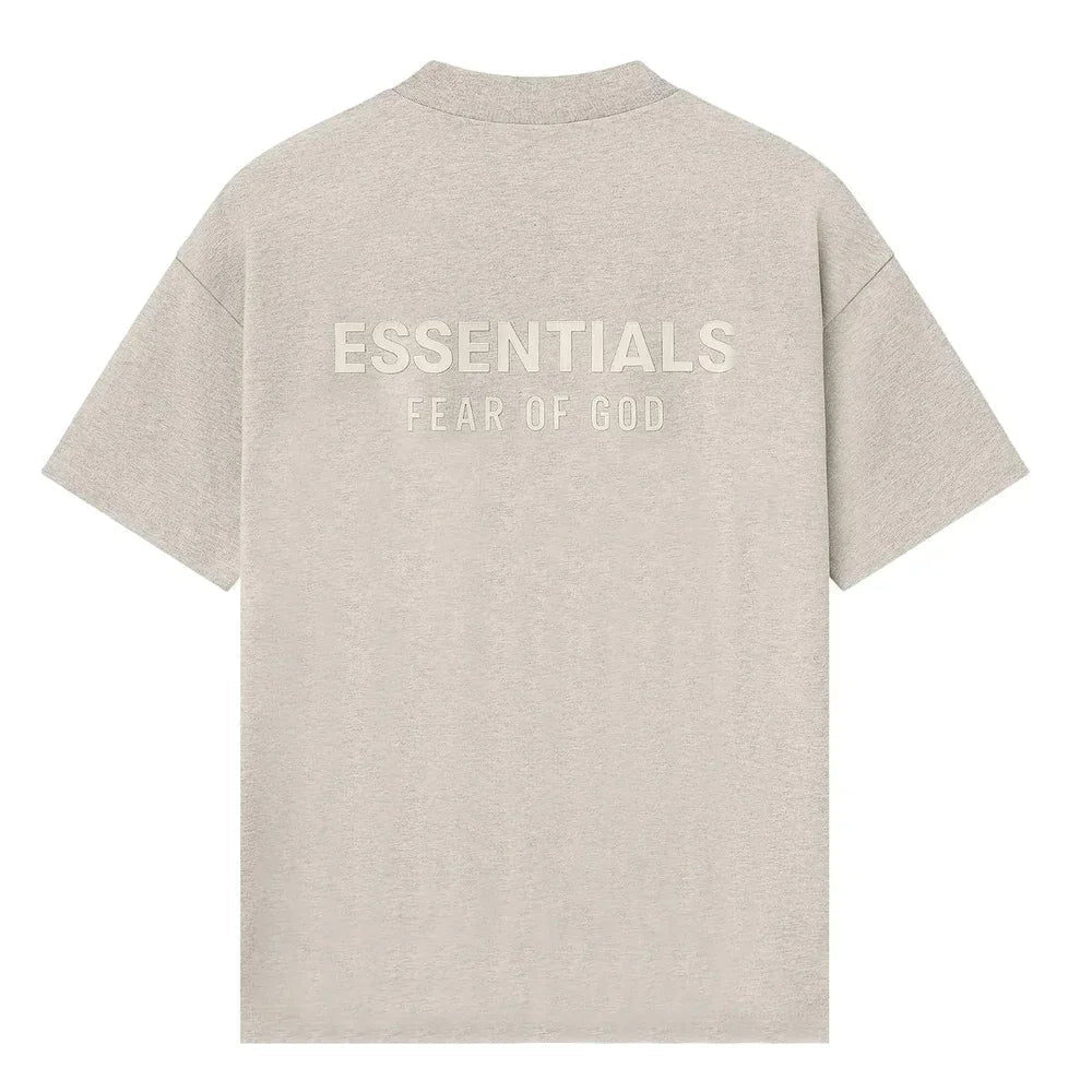 Fear of God Essentials Classic Short Sleeve Tee Heather Stone