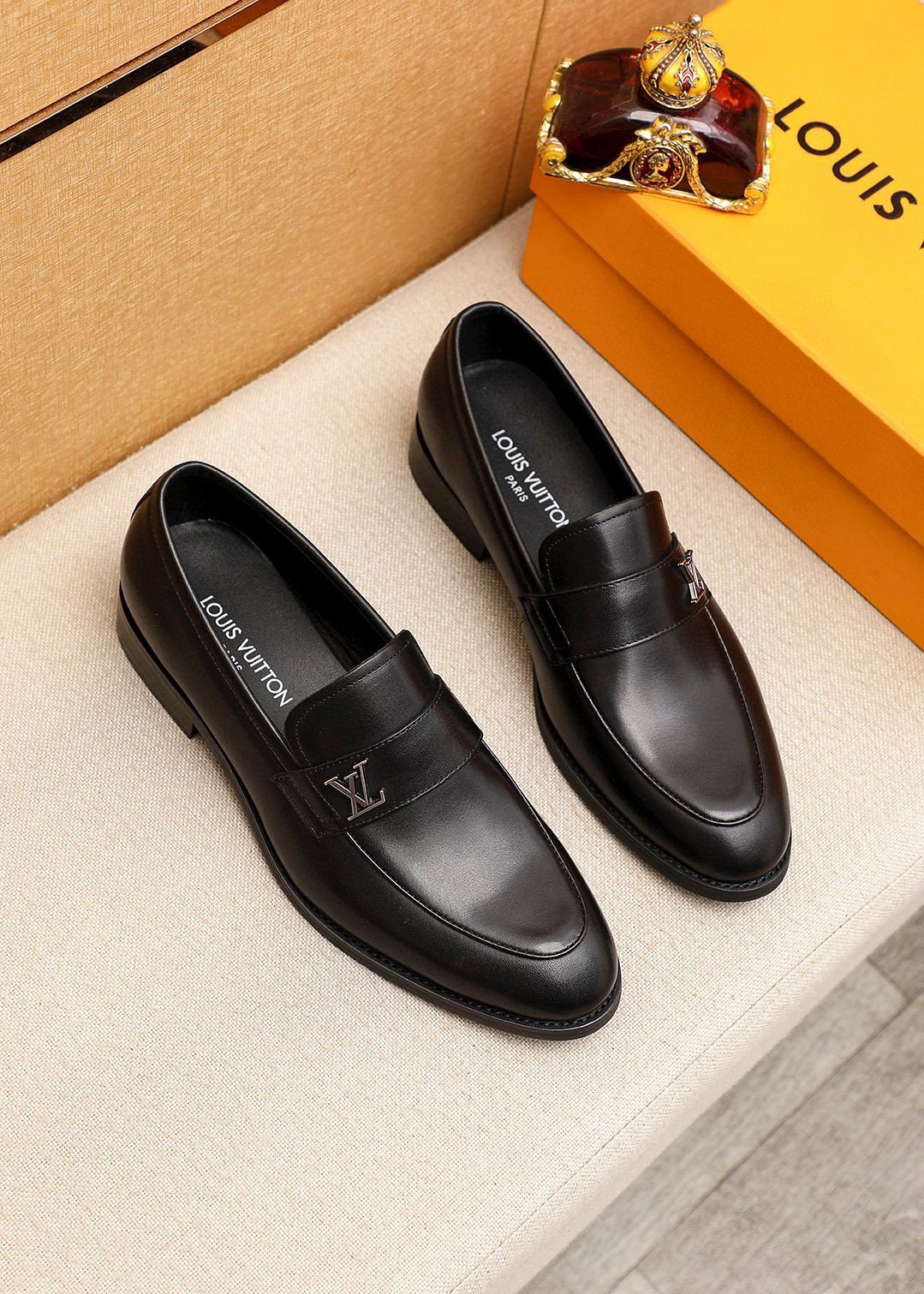 Louis Vuitton Black LV Hardware Loafers