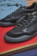 Prada Mesh Panel Low-Top Sneakers - Padded Collar